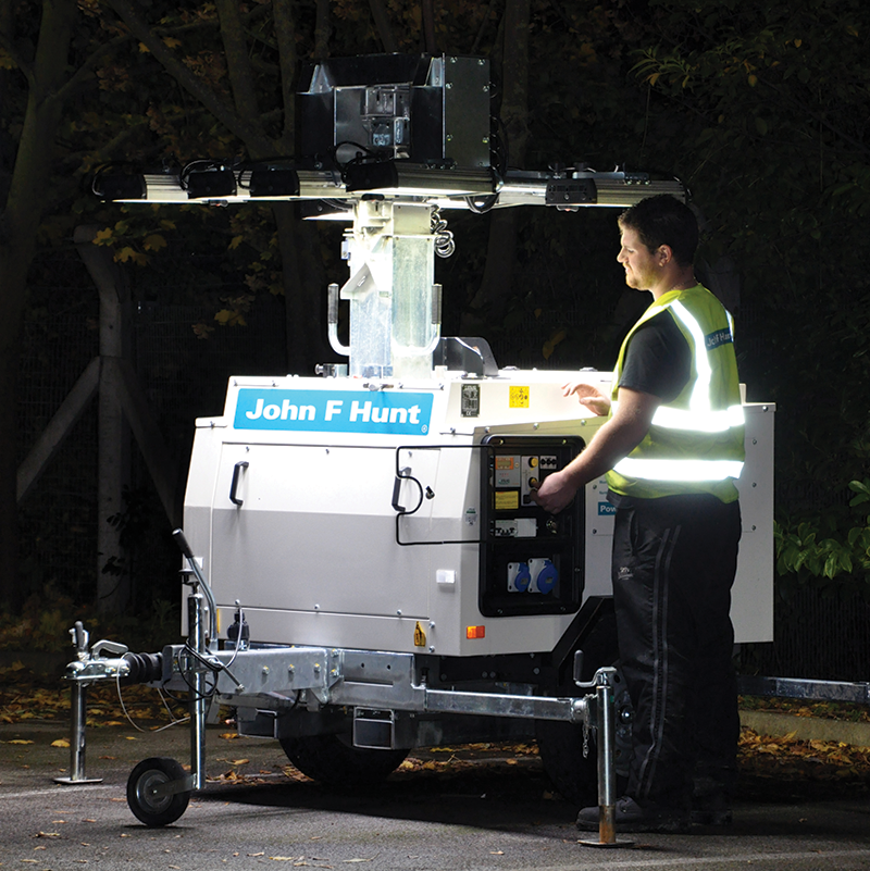 LED lighting tower with operative